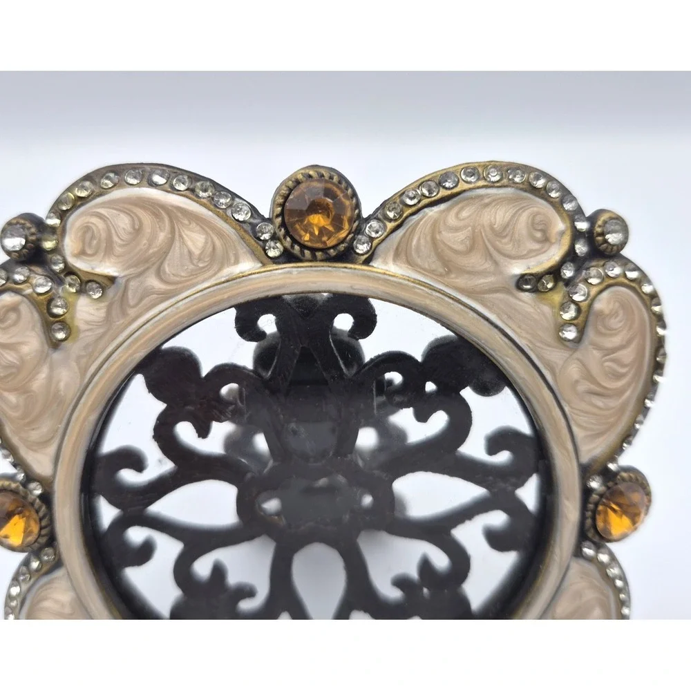 Two's Co.Jeweled Crystal Enameled 3 1/2